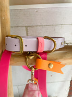 Load image into Gallery viewer, Classic collar with studs - Lavender with coral

